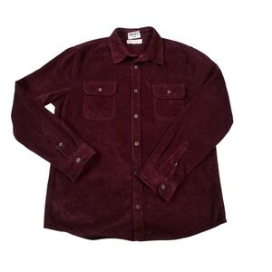 Aeropostale Ribbed Corduroy Mens sz Large Casual Fall Preppy Button‎ Down Shirt